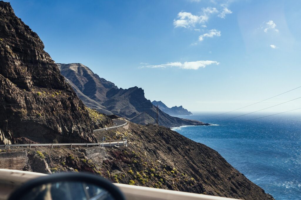 gran canaria, island, spain, canary islands, nature, atlantic ocean, water, cliff, mountains, road, trip, adventure, holiday, landscape